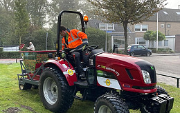 We have put our new electric, emission-free tractor into commission